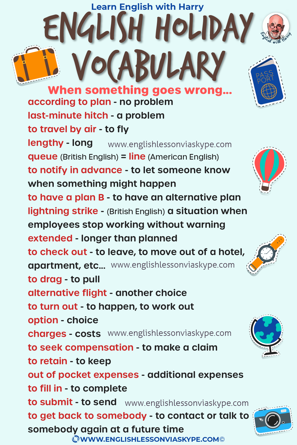 Intermediate English Holiday Vocabulary Learn English With Harry 